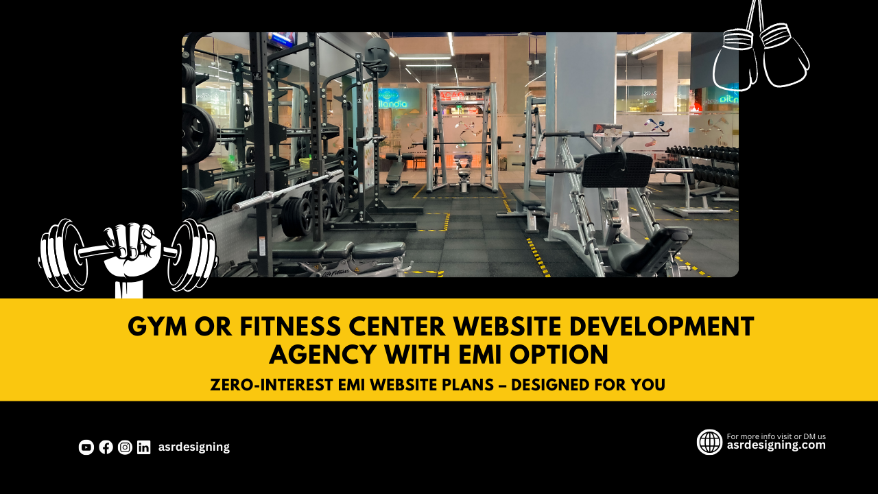 Gym or Fitness Center Website Development Agency with EMI Options